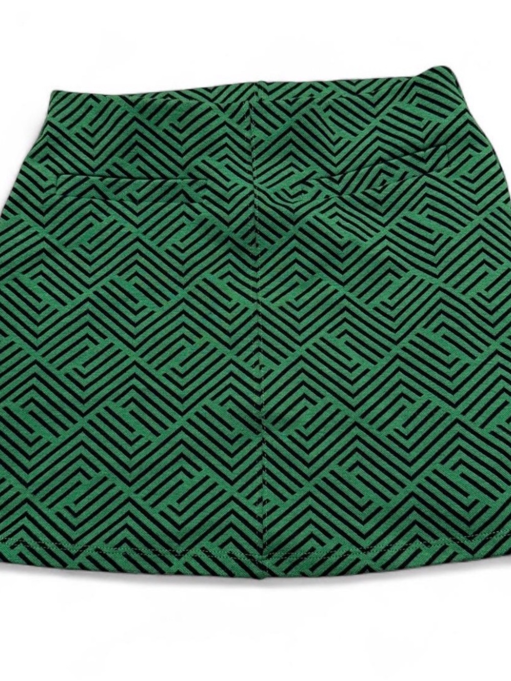 Green zig zag 90s skirt